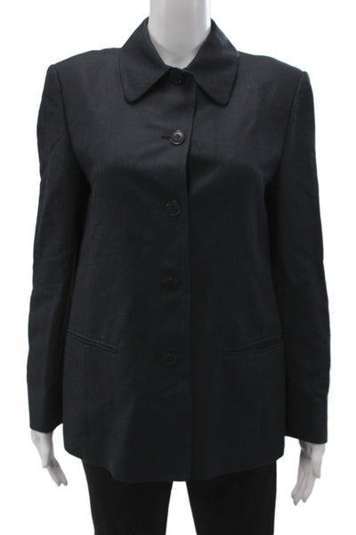 KORS Michael Kors Womens Basic Jacket Black Rayon Long Sleeve Size 8