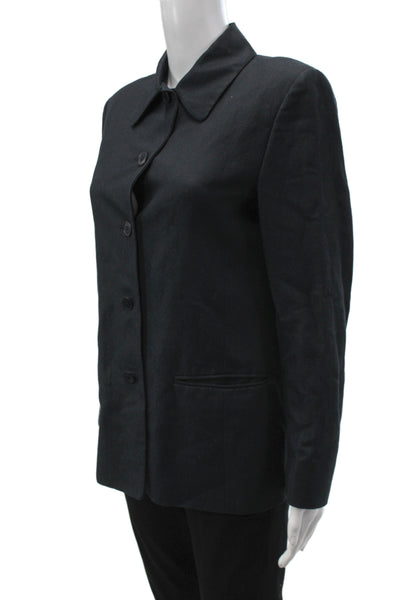 KORS Michael Kors Womens Basic Jacket Black Rayon Long Sleeve Size 8