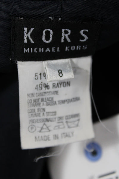 KORS Michael Kors Womens Basic Jacket Black Rayon Long Sleeve Size 8