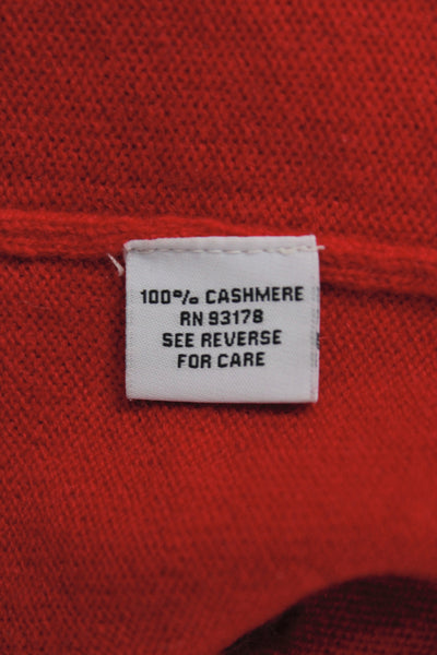 The Cashmere Project Women Red Boat Neck Long Sleeve Pullover Cashmere Size S