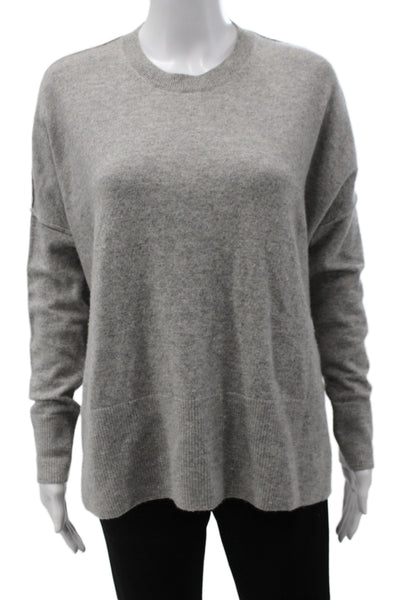 Athleta Womens Pullover 100% Cashmere Gray Crew Neck Long Sleeve Size XS
