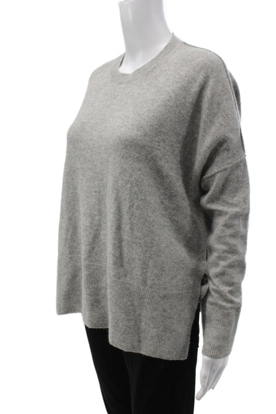 Athleta Womens Pullover 100% Cashmere Gray Crew Neck Long Sleeve Size XS