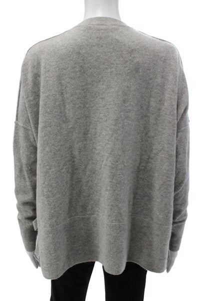 Athleta Womens Pullover 100% Cashmere Gray Crew Neck Long Sleeve Size XS
