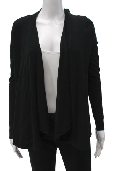 Central Park West Womens Cardigan V-Neck Black Long Sleeve Solid Size S