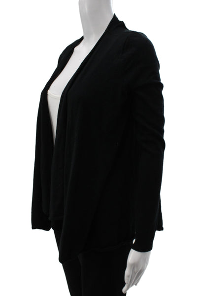 Central Park West Womens Cardigan V-Neck Black Long Sleeve Solid Size S