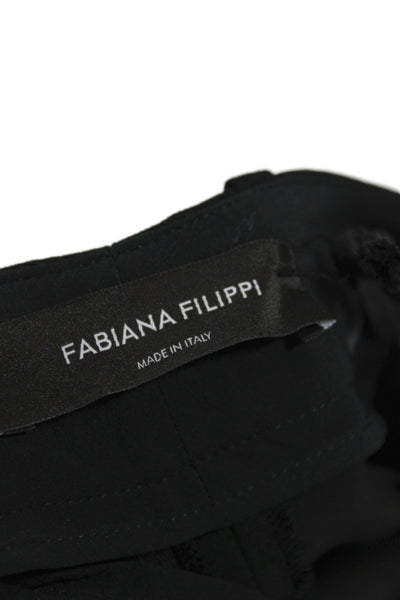 Fabiana Filippi Womens Dress Pants Black 64% Viscose Size 6
