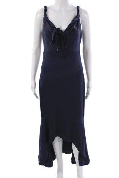 Shoshanna Women Mermaid Dress Blue V-Neck Sleeveless Long Size 4