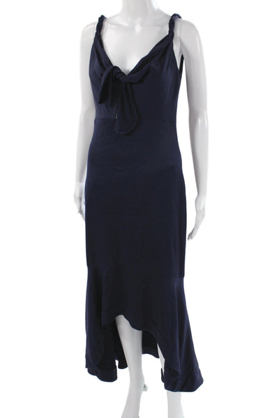 Shoshanna Women Mermaid Dress Blue V-Neck Sleeveless Long Size 4
