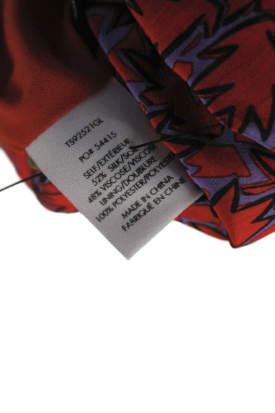 Derek Lam 10 Crosby Women Maxi Dress Silk Geometric Square Neck Size 0