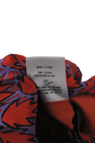 Derek Lam 10 Crosby Women Maxi Dress Silk Geometric Square Neck Size 0