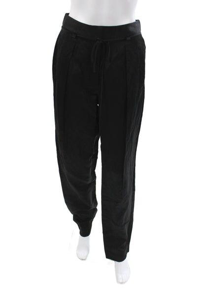 Jason Wu Women Dress Pants Black Cupro Drawstring Size 2
