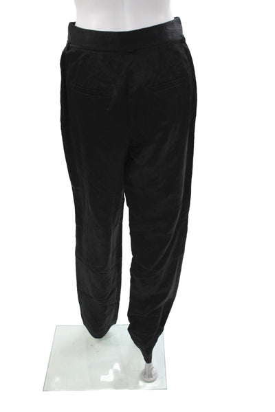 Jason Wu Women Dress Pants Black Cupro Drawstring Size 2