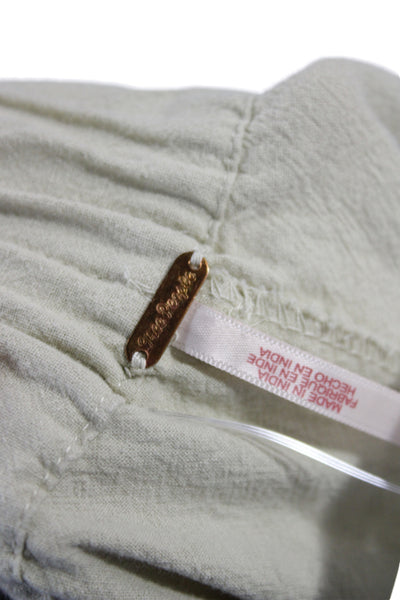 Free People Womens Boho Beige Bloomer Pants 100% Cotton Pull On Size XS