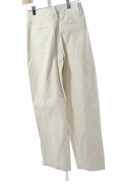 Wilfred Free Womens Chino Pants Ivory Button Cotton 31in Inseam Size 0