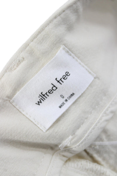 Wilfred Free Womens Chino Pants Ivory Button Cotton 31in Inseam Size 0