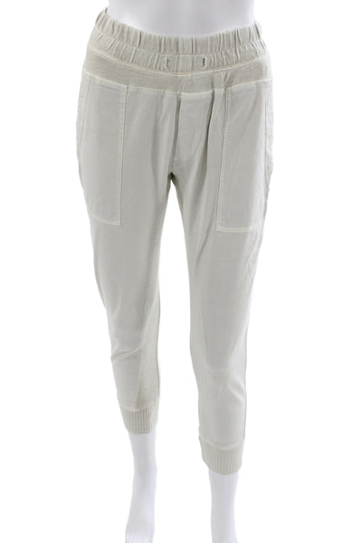 James Perse Women Beige Jogger Pants 100% Cotton Pull On Size 0