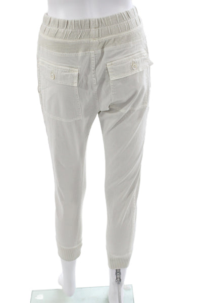 James Perse Women Beige Jogger Pants 100% Cotton Pull On Size 0