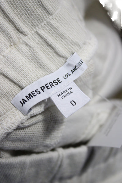 James Perse Women Beige Jogger Pants 100% Cotton Pull On Size 0