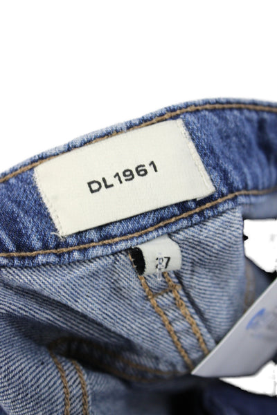 DL1961 Women High Rise Straight Jeans Blue Cotton Size 27