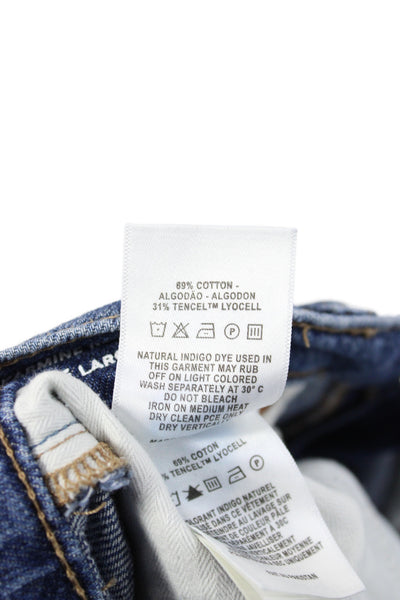 DL1961 Women High Rise Straight Jeans Blue Cotton Size 27