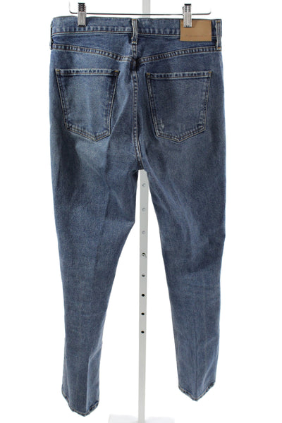 Citizens of Humanity Womens Straight Jeans Blue High Rise Button Fly Size 28