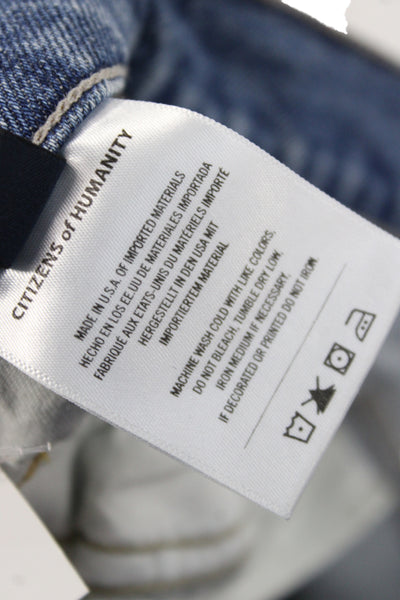 Citizens of Humanity Womens Straight Jeans Blue High Rise Button Fly Size 28