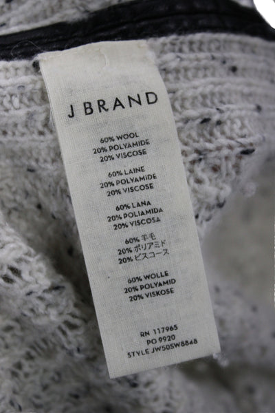J Brand Womens Ivory Turtleneck Wool Pullover Sweater Long Sleeve Size L