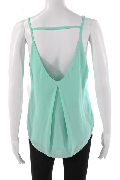 Love Lucy Love Women Green Camisole Sleeveless V-Neck Polyester Size M