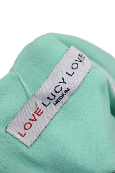 Love Lucy Love Women Green Camisole Sleeveless V-Neck Polyester Size M