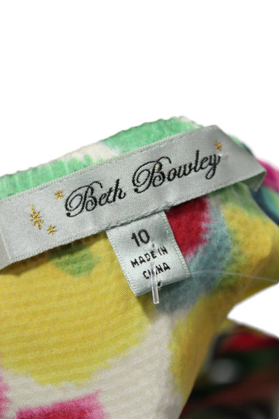 Beth Bowley Women Silk Floral Camisole Scoop Neck Sleeveless Multicolor Size 10