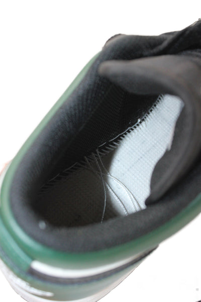 Nike Boys Leather   Air Jordan 1 Low Colorblock Sneakers Green Black Size 7