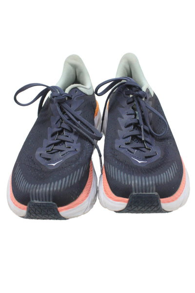 HOKA Womens Mesh Lace-Up Tied Running Sneakers Navy Size 9