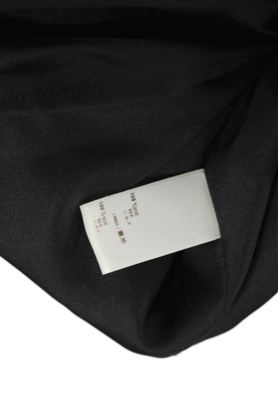 Louis Vuitton Women Sheath Dress Black Silk V-Neck Knee-Length Size 40
