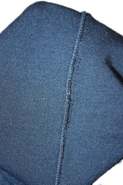 Yves Saint Laurent Women Shift Dress Blue Square Neck Half Sleeve Size S