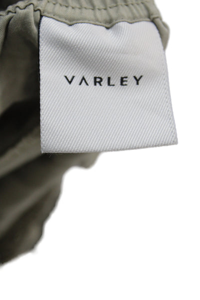 Varley Women Paperbag Shorts Green Athleisure Size S