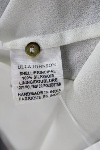 Ulla Johnson Womens Silk Floral V-Neck Sleeveless Mini Dress Bohemian Size 10