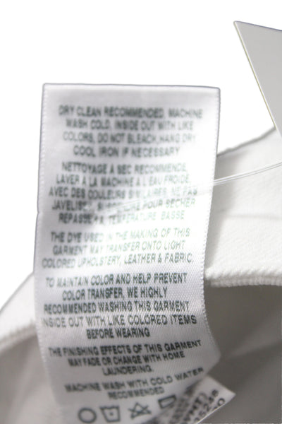 Joes Women Ankle Jeans White Mid Rise Cotton Blend Button Closure Size 32