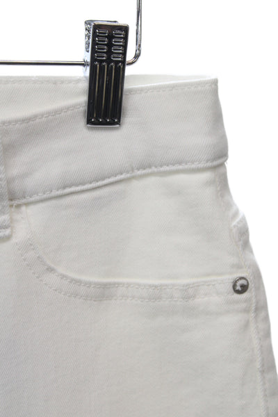 DL1961 Women Bootcut Jeans White Cotton High Rise Button Size 30