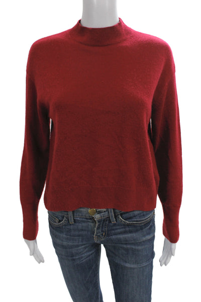 Everlane Womens Red Cashmere Mock Neck Pullover Sweater Long Sleeve Size PP