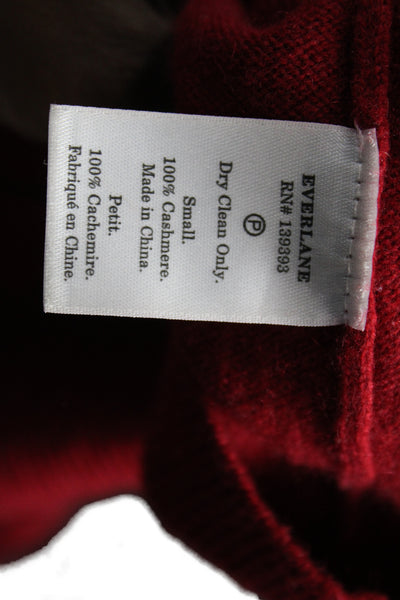 Everlane Womens Red Cashmere Mock Neck Pullover Sweater Long Sleeve Size PP