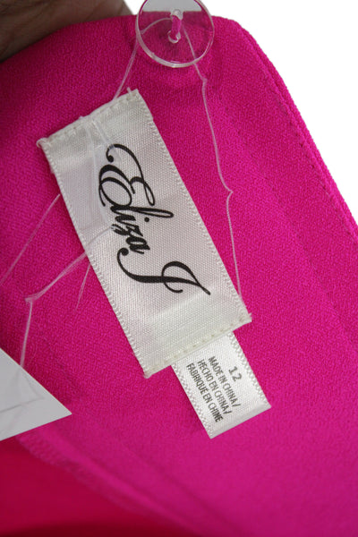 Eliza J Women Dress Pants Pink Zip 100% Polyester Inseam 30 Size 12