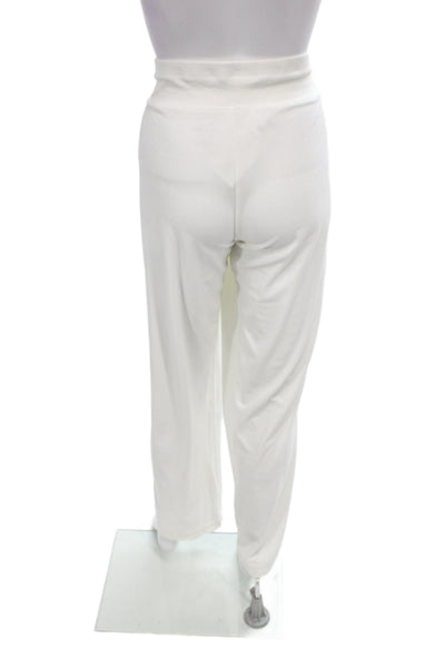 Calvin Klein Women White Sweatpants Drawstring Polyester Size L