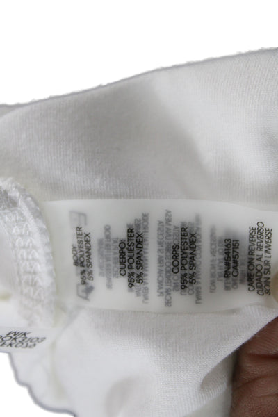 Calvin Klein Women White Sweatpants Drawstring Polyester Size L