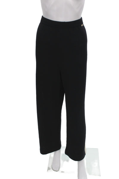 St. John By Marie Gray Women Ankle Pants Black Wool Size M
