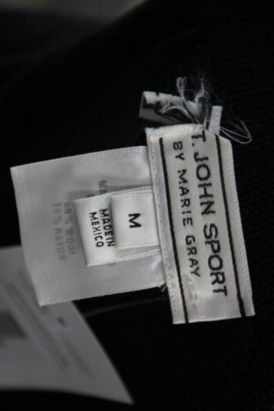 St. John By Marie Gray Women Ankle Pants Black Wool Size M