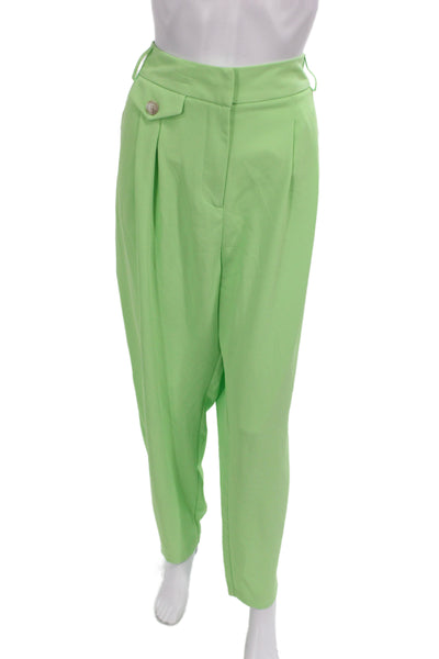 River Island Women Green Polyester Dress Pants Button Closure Size 16