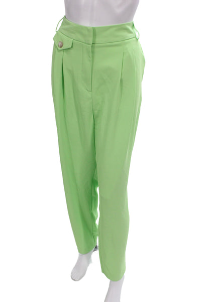 River Island Women Green Polyester Dress Pants Button Closure Size 16