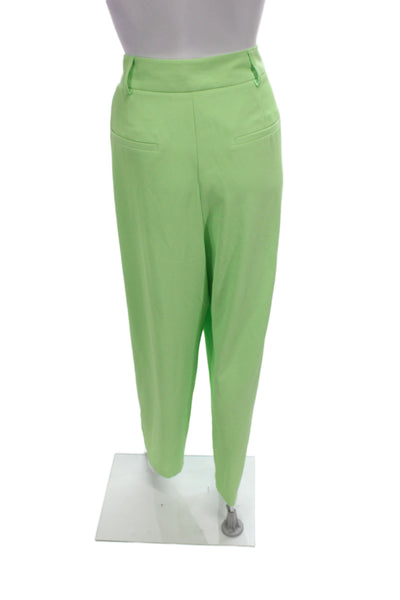 River Island Women Green Polyester Dress Pants Button Closure Size 16