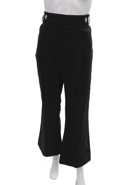 River Island Womens Dress Pants Black Petite Zip 75% Viscose Size 16