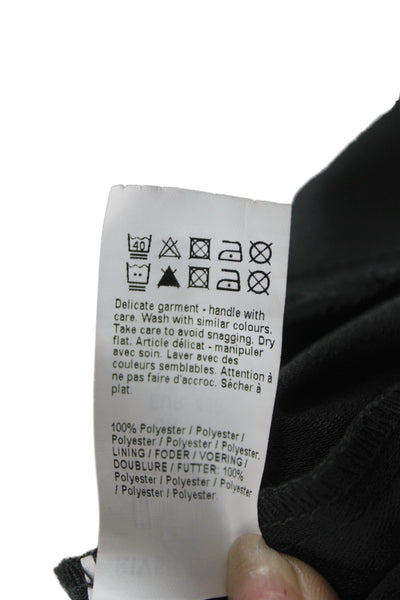 River Island Womens Paperbag Black Polyester Pants Buckle Size 16